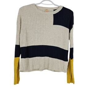 Bellerose Dansin Sweater Multicolor Colorblock Silk Blend Pullover Size 14